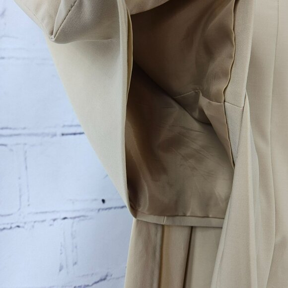 Zara Deconstructed Box Pleat Camel Color Skirt Short Long Pleated Womens XS - Picture 4 of 14